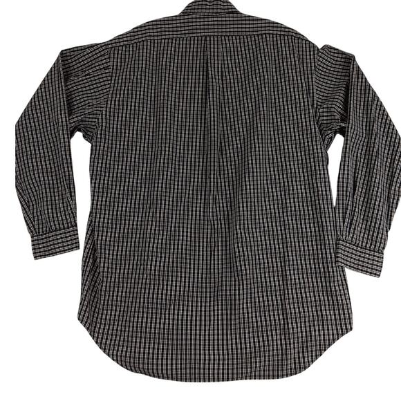 Vintage Ralph Lauren Blake Shirt Mens Large Brown/Navy Check Button Down Preppy - Picture 2 of 12